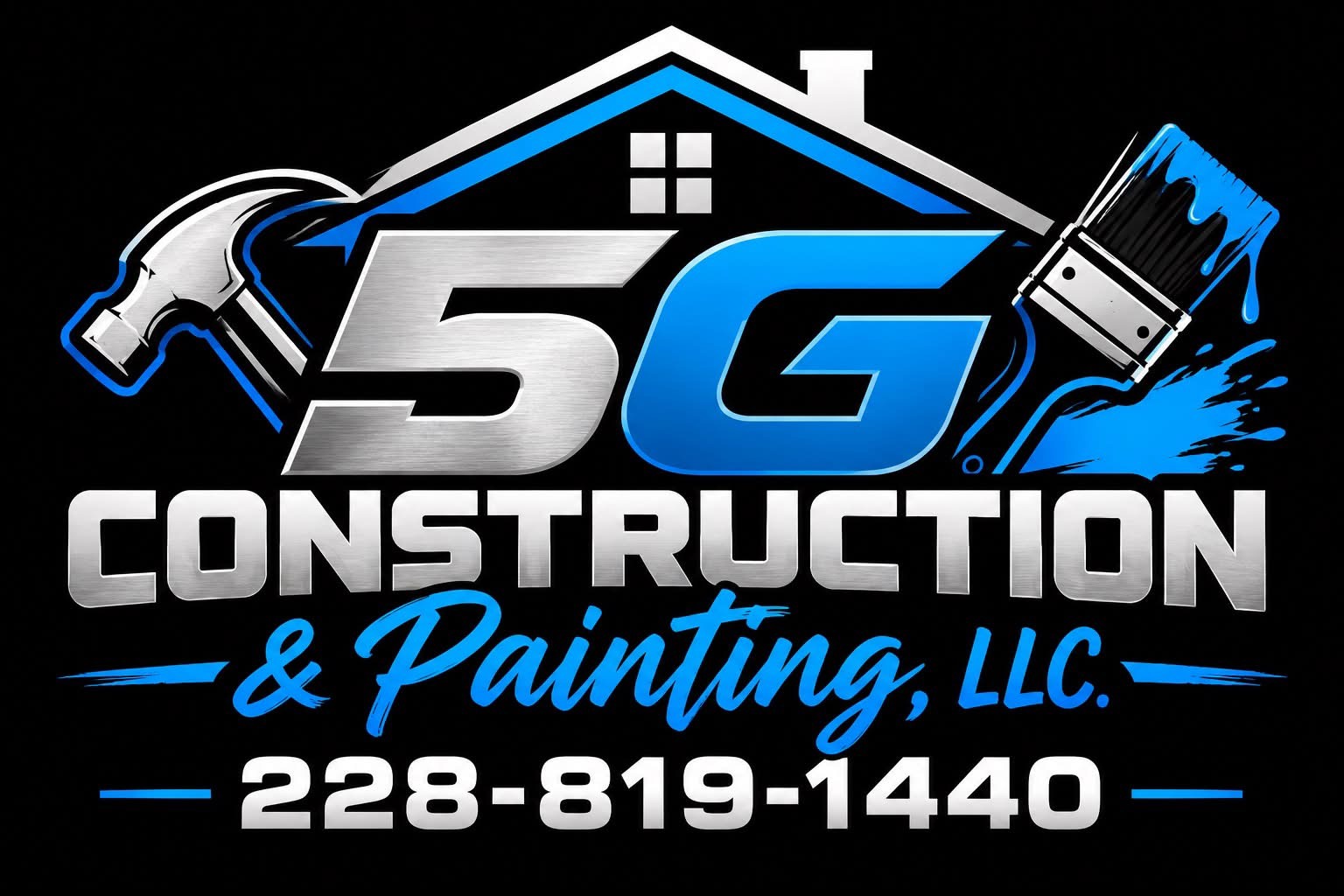 5G Construction & Painting LLC original logo, 228-819-1440